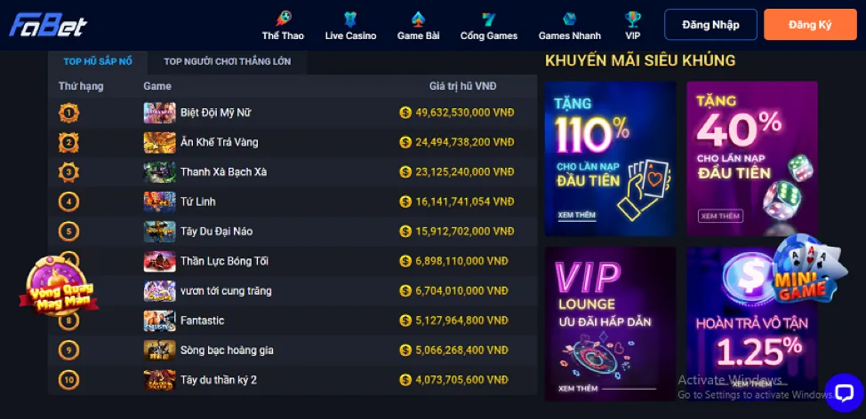 Đa dạng trò chơi cá cược thể thao, casino trực tuyến và slot game tại 5icse